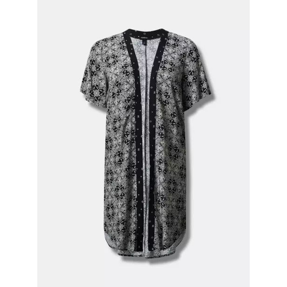 New Torrid Challis Dolman Shirttail Kimono Size M/L (10)